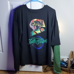 Sailor Moon fake 2 piece long sleeve top